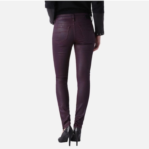 DIESEL Women's Skinzee Coated Super Slim Stretch Jeans Wash 0662E W29xL32 - Picture 2 of 16